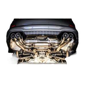 BMW X3 M, F97 S58 3.0l Turbo 353kW 05/2019=> (S58B30A, mit OPF/with GPF) RACING cat-back-system L/R: RACING sport exhaust, with 2 integrated valves, NO (EEC-) APPROVAL