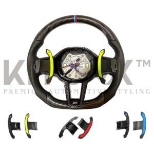 BMW G8x LCI Style Carbon Fibre Steering Wheel/Perforated Leather Sides with Paddles