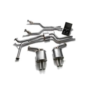 Armytrix Front Y Pipe + Link Pipe + Mid Pipe With Resonator + Valvetronic Mufflers + Wireless Remote Control Kits for Audi RS6 C7 (2013-2019)