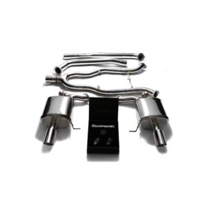 Armytrix Valvetronic Exhaust System Front Pipe + Mid Pipe Y Pipe + Valvetronic Mufflers + Wireless Remote Control Kits + Link Pipe for BMW F10 535i (2010-2017)