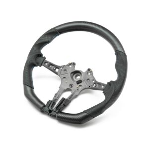 SHFT BMW F Series Flat Bottom Steering Wheel In Matte Carbon & Perforated Leather