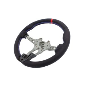 SHFT BMW F Series Round Steering Wheel In Alcantara With Red Stripe