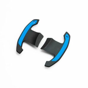 SHFT BMW G8X Style Automatic Paddle Shifters With Blue Details In Gloss Carbon Fibre (F Series & G Series)