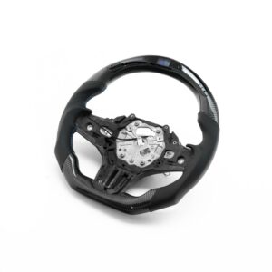 SHFT BMW G8X Flat Bottom Steering Wheel In Gloss Carbon Fibre & Leather With LED Display (G80 M3, G82 M4 & G87 M2)