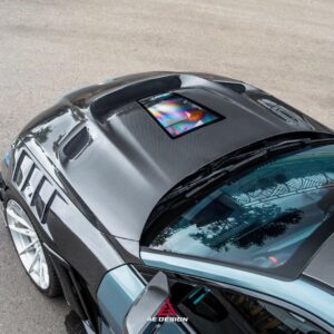 AE DESIGN - BMW M3 G80 / M4 G82 CARBON FIBER V2 HOOD BONNET WITH TRANSPARENT CLEAR ENGINE COVER