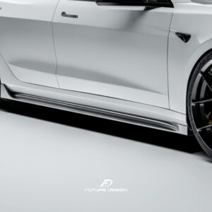 FUTURE DESIGN - TESLA MODEL 3 HIGHLAND 2024+ CARBON FIBER SIDE SKIRTS