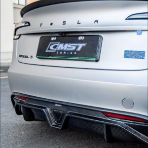 CMST - TESLA MODEL 3P HIGHLAND PERFORMANCE DRY CARBON FIBER LED REAR DIFFUSER