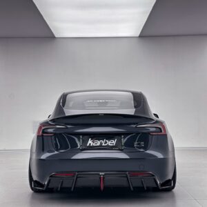 KARBEL - TESLA MODEL 3P PERFORMANCE HIGHLAND DRY CARBON FIBER LED REAR DIFFUSER